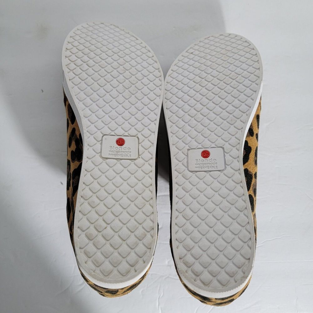 Blondo Glenda Waterproof Leopard Print Suede Leather Hidden Wedge Zip Sneaker 8‎ - Picture 12 of 16